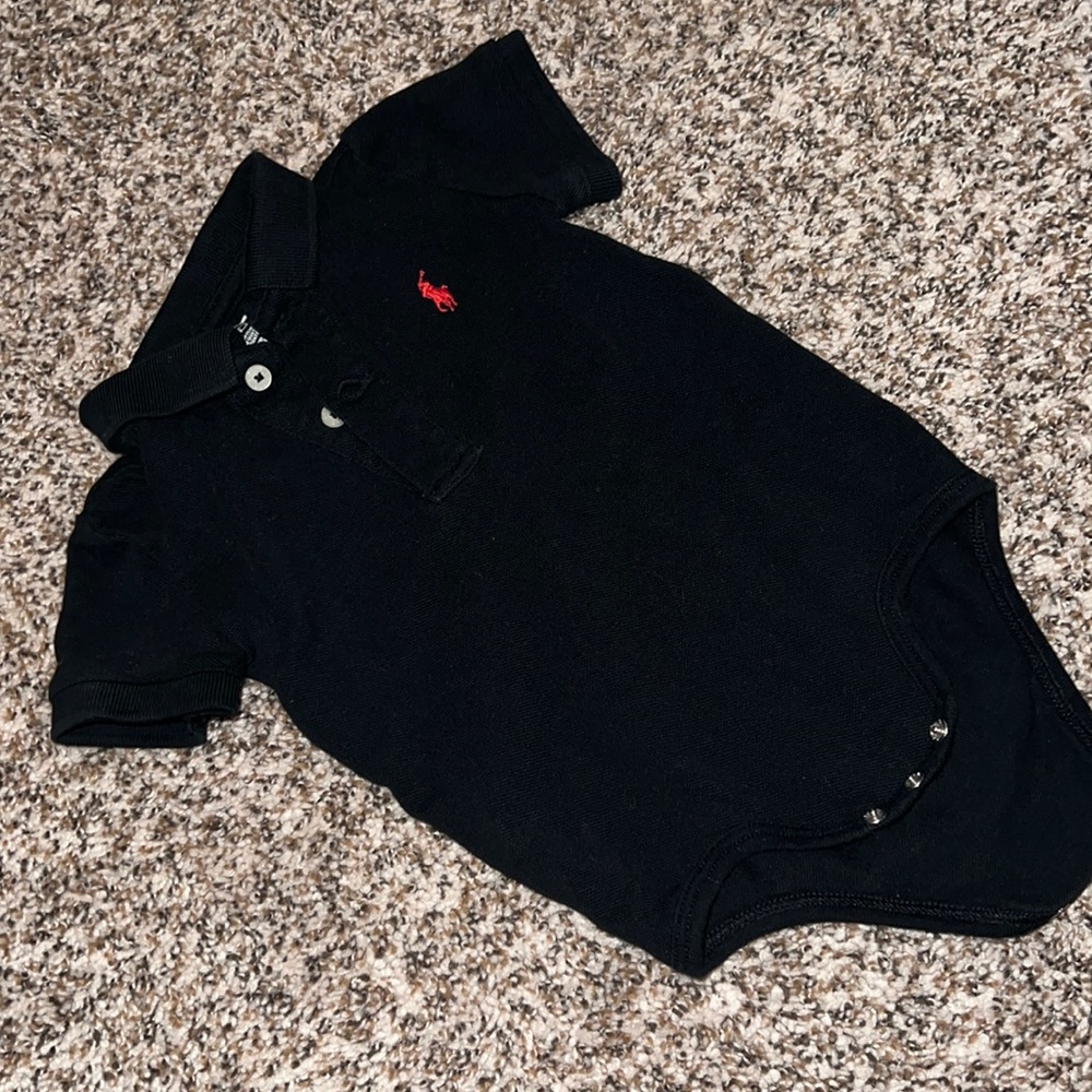 Ralph Lauren Cotton Mesh Polo Bodysuit